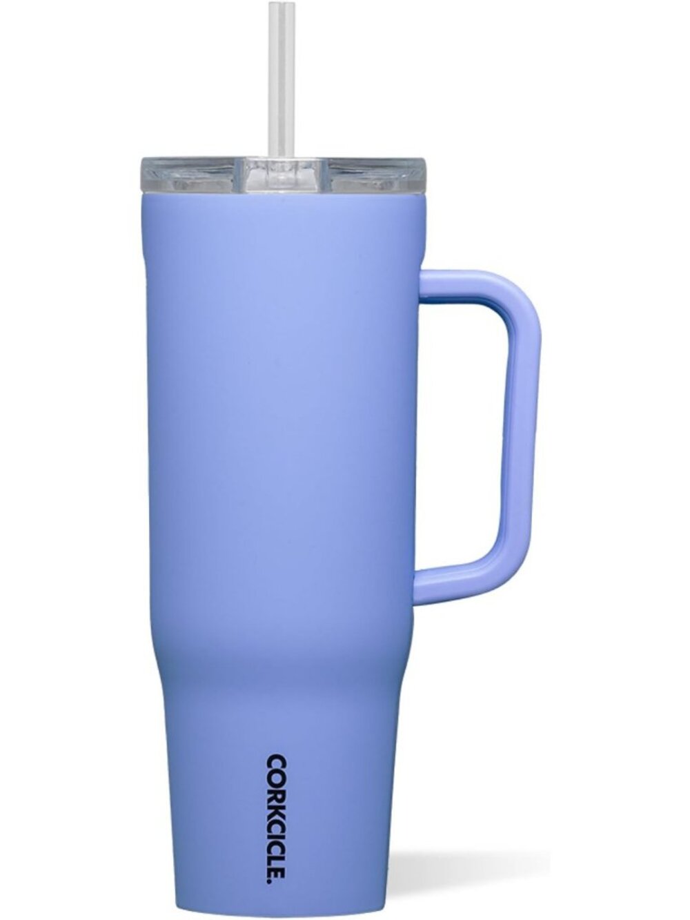 40 oz Periwinkle Insulated Tumbler with Handle & Straw - Perfect for Drinks on
